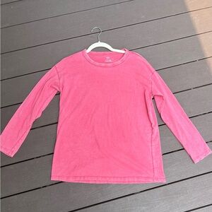 Aerie Women’s Pink Long Sleeve Shirt Tunic Length Size Small